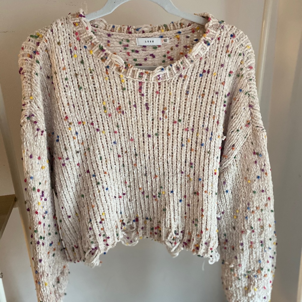 Confetti Knit Sweater - Cream